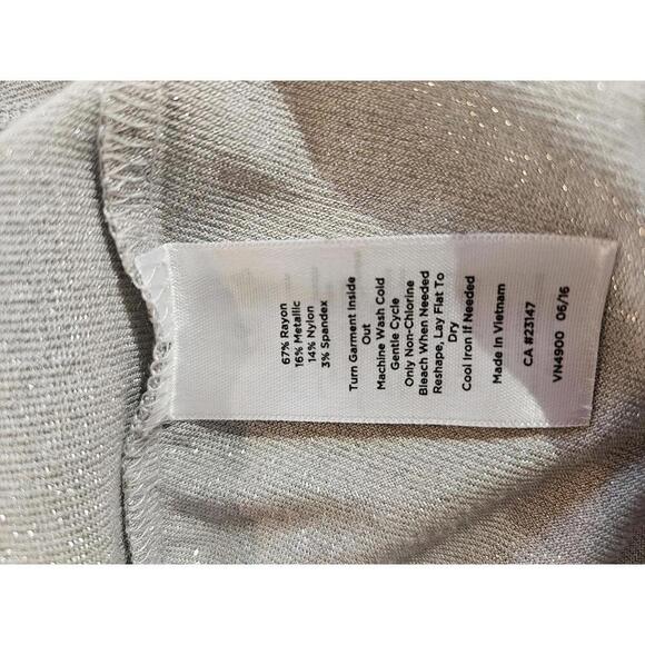 Talbots large silver long sleeve top - Picture 4 of 4